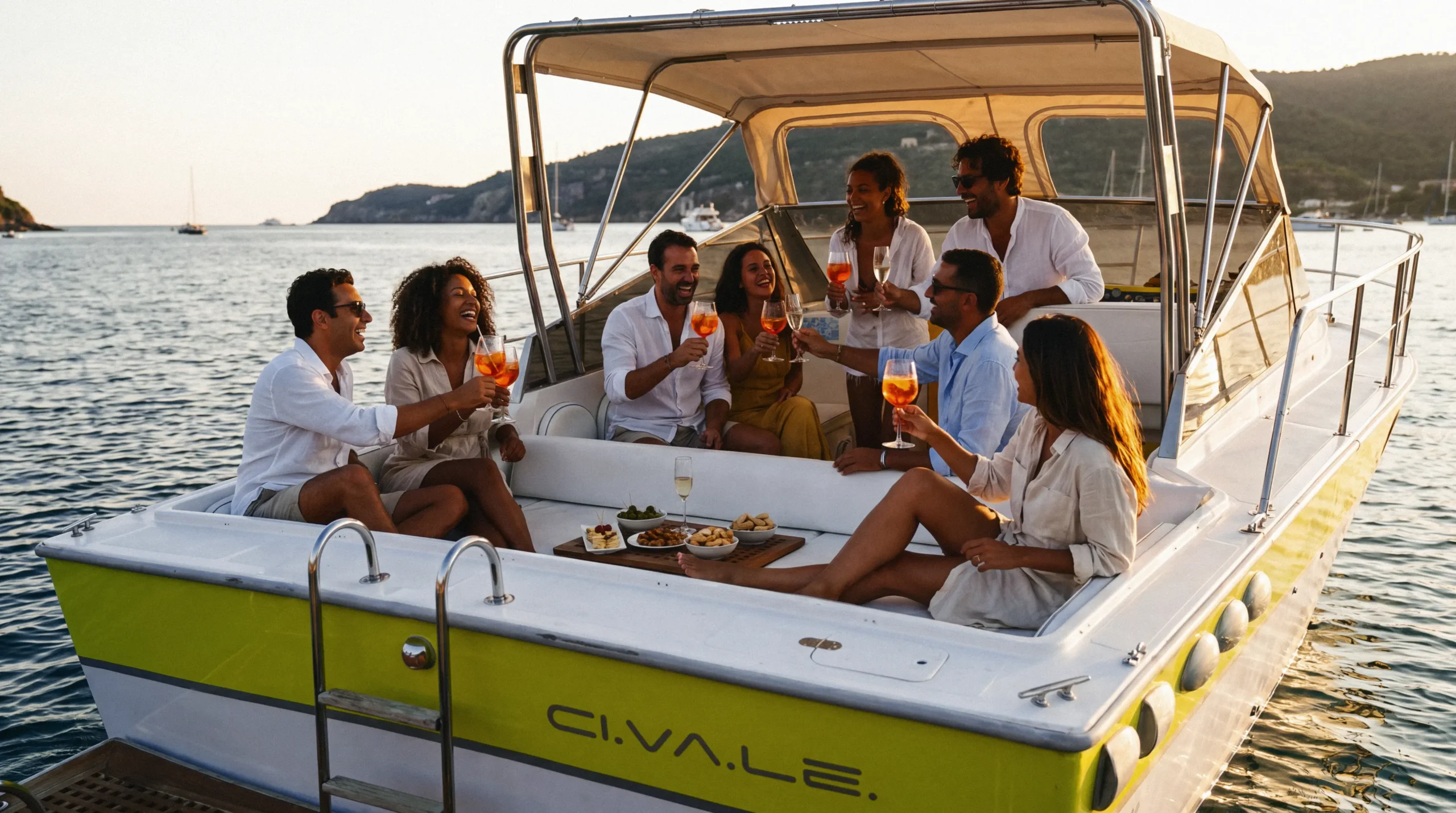 Aperitivo e servizi inclusi a bordo della Sea Vibe